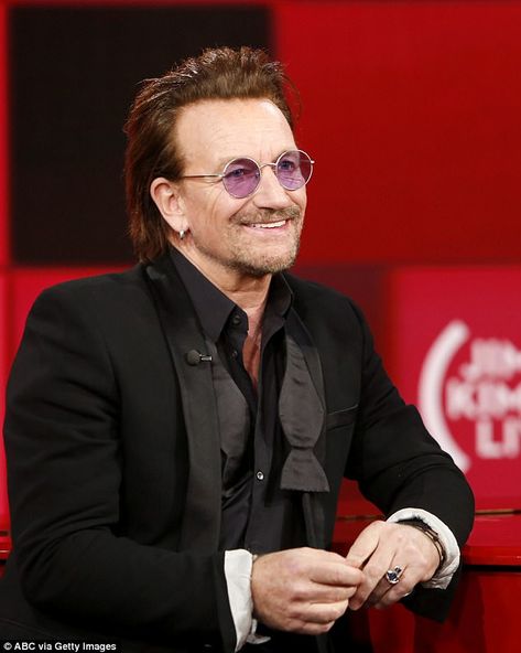 Bono admits he almost died recording Songs Of Experience Paul Hewson, Larry Mullen Jr, Sean Diddy Combs, Bono U2, Sing 2, Adam Clayton, Bryan Cranston, Jimmy Kimmel Live, Dj Khaled