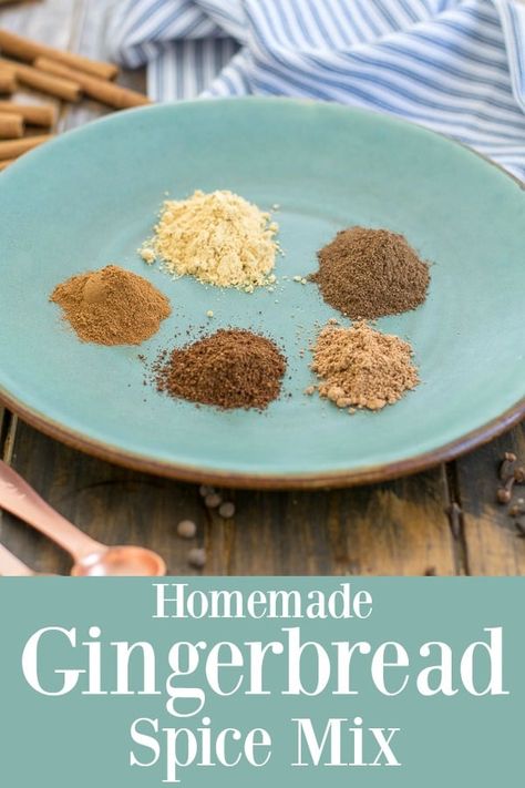 5 ingredient homemade gingerbread spice mix perfect for the holiday season! Make everything you want gingerbread flavored with this easy homemade spice blends, make breads, cookies, lattes and so much more! #gingerbread #spicemix #christmasfood Gingerbread Spice Recipe, Christmas Recipes For Kids, Winter Squash Recipes, Dreamy Christmas, Gingerbread Spice, Diy Gingerbread, Homemade Gingerbread, Homemade Spice Mix, Spice Blends Recipes