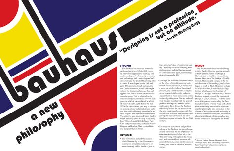 Bauhaus Magazine Spread on Behance Bauhaus Magazine Layout, Bauhaus Layout Design, Bauhaus Magazine, Magazine Elements, Magazine Spread Design, Bauhaus Graphic Design, Motion Typography, Catalog Design Layout, Herbert Bayer