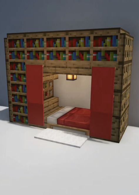 Minecraft Bed Designs In Game, Bed Ideas For Minecraft, Bunk Bed Minecraft, Bed Minecraft Ideas, Minecraft Bunk Bed, Minecraft Bed Designs, Minecraft Beds, Minecraft Bed Ideas, Minecraft Bedding