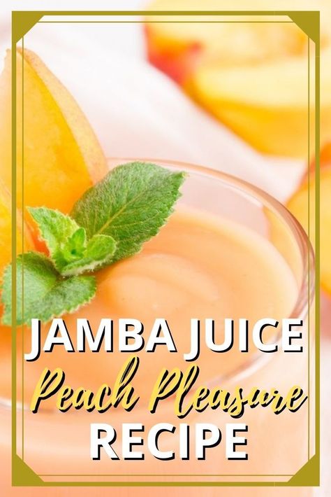 Jamba Juice Recipes Copycat, Smoothly Recipes, Smoothie King Recipes, Shakes Healthy, Jamba Juice Recipes, Jamba Juice Smoothies, Peach Smoothie Recipes, Night Oats, Frozen Drink Recipes