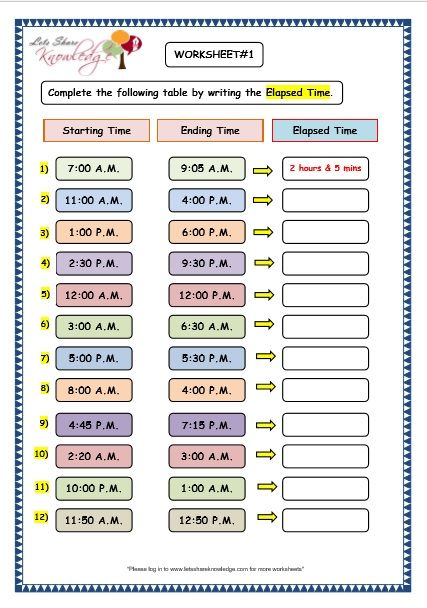 grade 3 maths worksheets elapsed time with answers free worksheets, printout or pin it. Grade 3 Maths Worksheets, Grade 3 Math Worksheets, 3rd Grade Worksheets, Time Worksheets Grade 2, Time Worksheets Grade 3, Elapsed Time Worksheets, Mathematics Activities, Grade 6 Math, 3rd Grade Math Worksheets