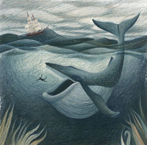 Jonah Bible, Whale Painting, Jonah And The Whale, Bible Images, Bible Illustrations, Prophetic Art, Bible Pictures, Whale Art, Ayat Alkitab