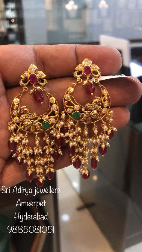 Guttapusalu Earrings Gold, Chandbali Earrings Gold Latest, Guttapusalu Earrings, Beads Jewelry Indian, Beads Jewelry Indian Gold, Chandbali Earrings Gold, Indian Gold Earrings, Gold Earrings Indian, Gold Jhumka Earrings