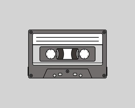 the cassette tape illustration in grey. a collection of the colored hand drawn doodles in vector graphics for creative element design. Tape Drawing Cassette, Caset Tape Drawing, Casette Drawings, Casette Tape Drawing, Mix Tape Drawing, Mixtape Drawing, Cassette Tape Drawing, Cassette Illustration, Tape Illustration