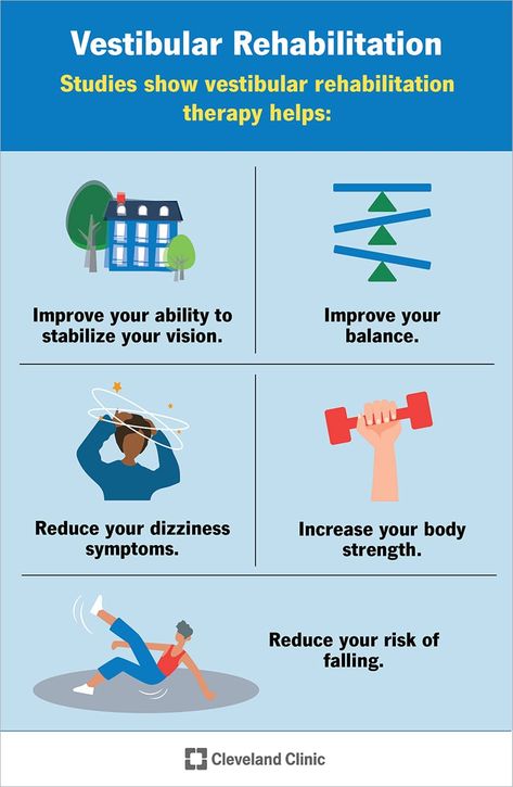 Vestibular Rehabilitation Therapy: What It Is & Exercises Vestibular Rehabilitation, Crps Awareness, Rehabilitation Exercises, Boat Life, Cleveland Clinic, Balance Exercises, Workout Chart, Autoimmune Disease, Physical Health