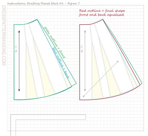 Flare Skirt Pattern Drafting, Skirt Pattern Drafting, Flared Skirt Pattern, Long Flared Dress, Bias Skirt, Flared Dress, Pattern Drafting, Flared Skirt, Skirt Pattern