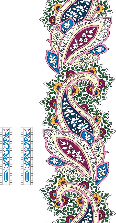 Motifs Art Nouveau, Canadian Smocking, Paisley Print Design, Botanical Flower Art, Flower Drawing Design, Print Design Art, Paisley Art, Textile Prints Design, Border Embroidery Designs