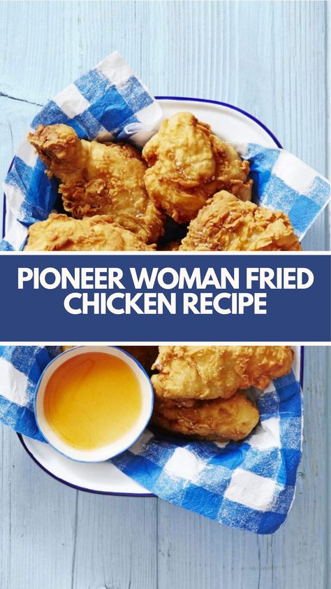 This crispy and flavorful fried chicken recipe from Pioneer Woman is perfect for family gatherings or a hearty meal. The chicken is soaked in buttermilk overnight for tender meat and coated in a well-seasoned, slightly spicy breading for the perfect crunch. Pioneer Woman Fried Chicken, Pioneer Woman Recipes Dinner, Pioneer Kitchen, Chicken Milk, Tender Meat, Fried Chicken Recipe, Pioneer Woman Recipes, Hearty Meal, Fried Chicken Recipes