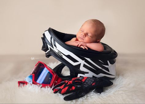 Newborn Photography Motorcycle, Newborn Photography Dirtbike, Dirtbike Newborn Pictures, Dirt Bike Newborn Pictures, Racing Newborn Pictures, Car Newborn Pictures, Motorcycle Newborn Pictures, Motorcycle Baby Announcement, Motorcycle Maternity Pictures