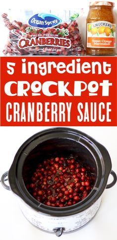 Cranberry Sauce Crockpot, Crockpot Cranberry Sauce, Cranberry Crockpot, Thanksgiving Recipes Easy, Crockpot Fajitas, Cranberry Sauce Thanksgiving, Best Cranberry Sauce, Easy Cranberry Sauce, Thanksgiving Appetizer Recipes