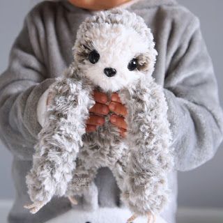 Sweet Softies: Faux Fur Sloth Snuggler · Amigurumi Crochet Pattern Snuggler Pattern, Yarn Monsters, Fur Crochet, Ravelry Crochet, Lion Brand Yarn, Blanket Yarn, Crochet Lovers, Crochet Kit, Yarn Needle