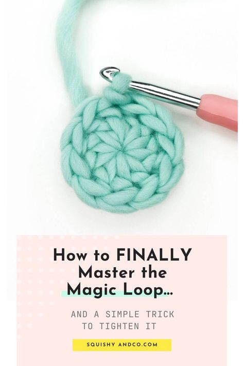 How to Crochet the Magic Loop the Easy Way - Squishy&Co Easy Magic Ring Crochet, How To Crochet A Sphere, Magic Circle Crochet Easy, Loops And Threads Patterns Crochet, Loops And Threads Patterns, Magic Loop Crochet, Crochet Magic Ring, Loop Crochet, Magic Circle Crochet