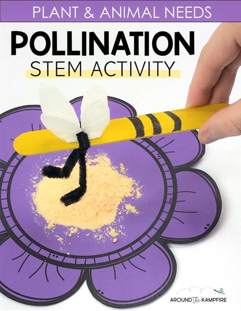 Animal Classification Stem Activities, Insect Steam Activities, Pollen Transfer Activity, Bee School Project, Butterfly Pollination Activity, Bees Kindergarten Activities, Bee Science Experiment, Pollinators For Kids, Bee Activity For Kids