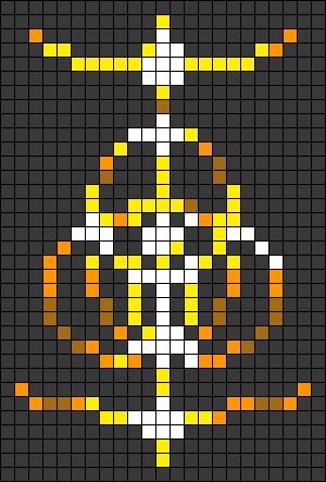 Elden Ring Crochet Pattern, Elden Ring Cross Stitch, Elden Ring Pixel Art, Pixel Grid, Start Sewing, Tapestry Crochet Patterns, Dark Soul, Pixel Pattern, Elden Ring