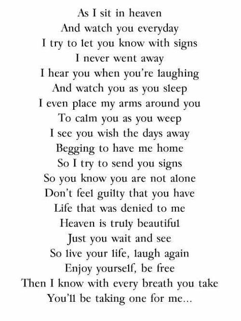 Beautifully said As I Sit In Heaven, Letter From Heaven, Quotes Family, Sympathy Quotes, Miss You Dad, Miss You Mom, Heaven Quotes, Memorial Poems, After Life