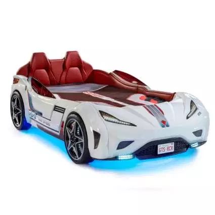 Car bed Kids Race Car Bed, Car Bed Frame, Twin Car Bed, Twin Car, Race Car Bed, Luxe Bed, Kids Races, Bed With Led Lights, Car Bed