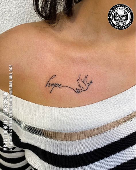 Hope Name Tattoo, Tattoos For Hope, Hope Tattoos For Women, Hope Tattoo Ideas, Hope Tattoos, Hope Tattoo, Bird Tattoo Wrist, Faith Tattoo, Writing Tattoos