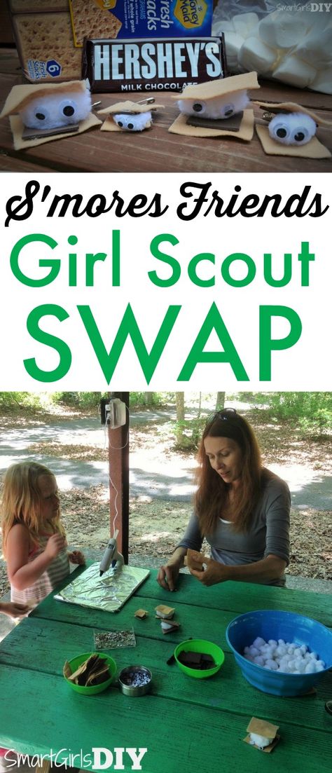 Girl Scout Recruitment Ideas, Girl Scout Swaps Ideas Easy, Swaps Girl Scouts, Brownie Quest, Scouts Camping, Swaps Ideas, Girl Scout Daisy Activities, Girl Scout Swaps, Girl Scout Meeting Ideas