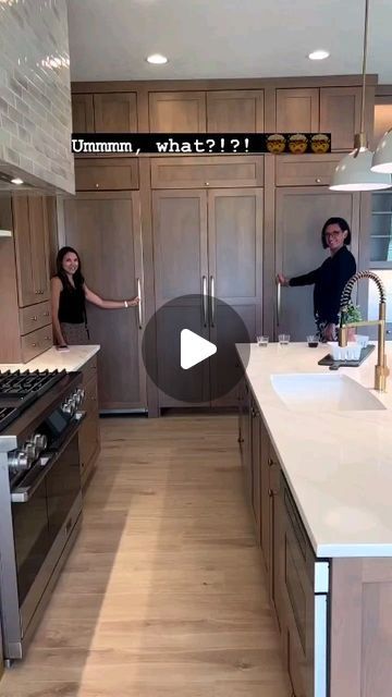 Grace Abrego on Instagram: "Surprise! A fridge/freezer and pantry!… 
@mooms4 
.
.
.
.
.
#fixerupper#newhome#designideas#interiorinspiration#homeinspo#instadesign#luxuryhome#designlovers#interiorstyle#homeideas#casa#hogar#designinspo#kitchen#pantry#kitchendesign#refrigerator#lovefordesigns" Pantry With Fridge, Hidden Fridge, Pantry Cooking, Coastal Kitchen Design, Hidden Pantry, Modern Kitchen Remodel, Tv In Kitchen, Custom Kitchens Design, Prep Kitchen