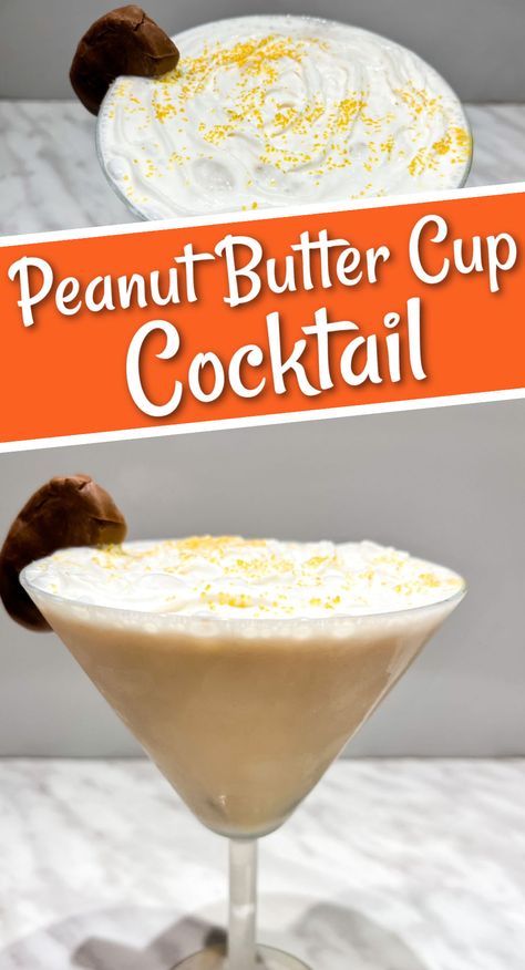 Baileys Peanut Butter Cup Drink Peanut Butter Cup Cocktail, Baileys Martini, Whiskey Chocolate, White Chocolate Liqueur, Chocolate Baileys, Butter Candy, Mint Cocktails, Baileys Recipes, Creamy Cocktails