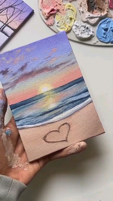 Pin by Aesthete arts on Painting videos | Mini canvas art, Book art diy, Small canvas art Painting On Canvas For Beginners, Canvas For Beginners, Canvas Painting Ideas, Cute Canvas Paintings, Soyut Sanat Tabloları, Abstract Art Painting Diy, Canvas Painting Designs, Painting Ideas On Canvas, Art Painting Gallery