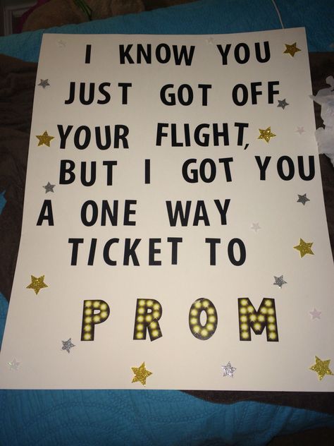 Promposal for Patrick at the airport ☺️ Airport Promposal, Plane Promposal, Airplane Promposal, Long Distance Promposal Ideas, Long Distance Promposal, Prom Poster, Prom Posters, Prom Inspo, Dream Prom