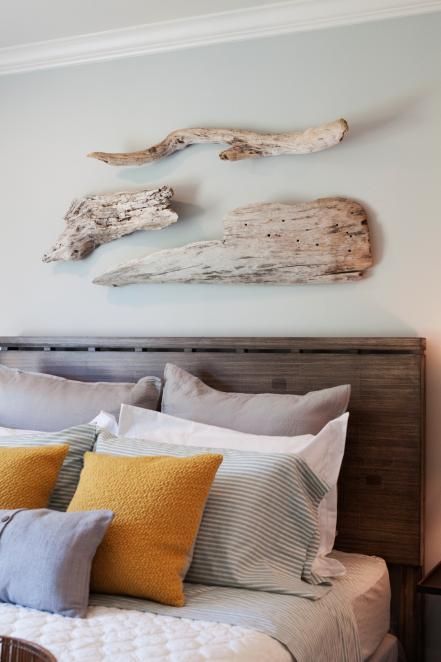 Driftwood Wall Art, New Bedroom, Rustic Coastal, Best Bedroom, Driftwood Decor, Coastal Living Rooms, Coastal Bedrooms, Above Bed, Nalu