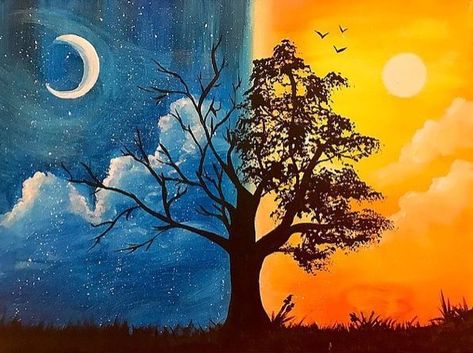 painting ideas on canvas simple painting idea on canvas easy painting ideas on canva for beginners Painting Ideas Easy Simple, Sunset Canvas Painting, Painting Ideas Easy, Simple Canvas Paintings, Image Nature, Easy Canvas Art, Fine Art Landscape, Simple Acrylic Paintings, Nature Art Painting