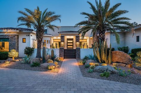 Kitchens With Two Islands, Paradise Valley Arizona, Old Town Scottsdale, Fire Pit Seating, Stone Columns, Stone Walkway, Custom Pools, Paradise Valley, Swimming Pools Backyard