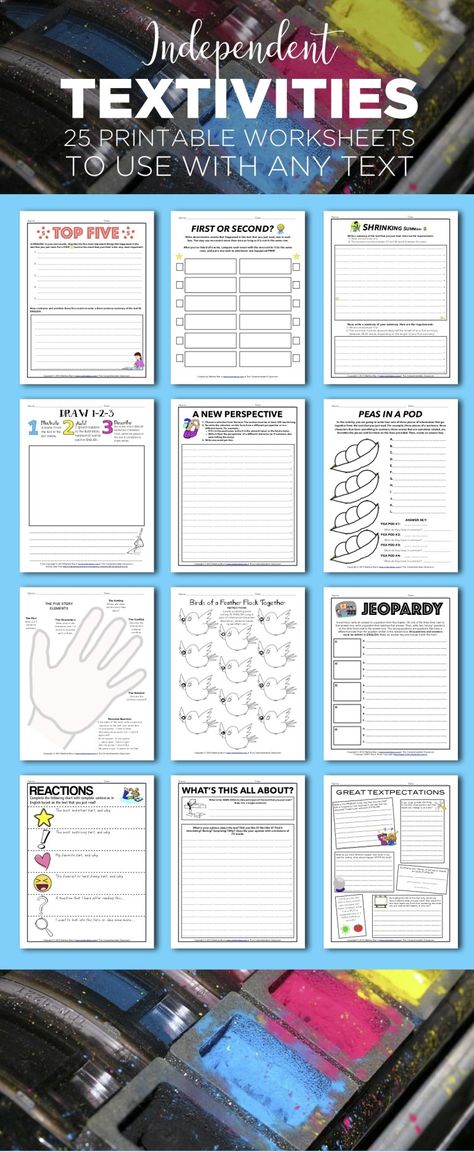 25 reading activities that your students can complete with ANY text! Includes activities to check comprehension and to visualize and connect with the content. Perfect for any language arts class! Reading Response Activities, Literature Activities, Learning Sight Words, Teaching Literature, Speak Spanish, Personal Connection, Spanish Reading, Teacher Binder, Reading Response