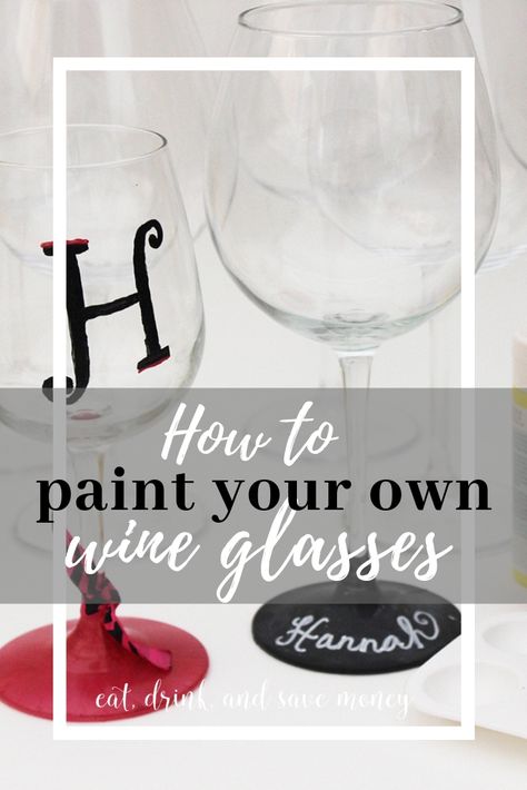 Diy Painted Wine Glasses, Hand Painted Wine Glasses Diy, Diy Wine Glasses Painted, Diy Wine Glasses, Budget Crafts, Monthly Crafts, Wine Glass Crafts, Wine Glass Art, Hand Painted Wine Glasses