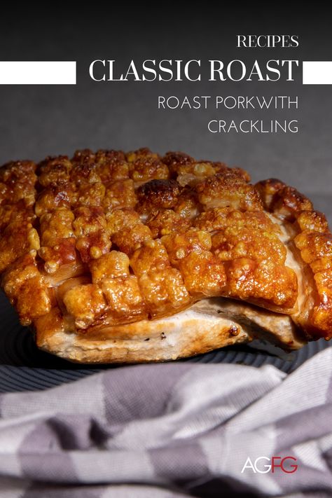 Achieve the ultimate comfort food with this Easy Roast Pork recipe, featuring perfectly crispy crackling. Juicy, tender pork paired with golden, crunchy crackling makes for an unforgettable meal. Perfect for family dinners or special occasions.  https://www.agfg.com.au/recipe/easy-roast-pork-with-perfect-crackling Rack Of Pork Recipes, Crackling Pork Roast, Roast Pork With Crackling, Best Roast Pork With Crackling, Pork Crackling Recipe, Roast Pork Recipes, Pork Crackle, Roast Pork Crackling, Roast Pork Belly Crispy