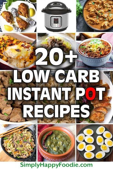 Low Carb Instant Pot Recipes from some of my favorite recipe creators will help you stay on track with your goals. Instant Pot low carb chicken recipes to Instant Pot vegetarian recipes. This collection of low carb pressure cooker recipes will give you some delicious and healthy options! simplyhappyfoodie.com #instantpotlowcarb #lowcarbpressurecookerrecipes #lowcarbinstantpotrecipes #ketoinstantpot Simply Happy Foodie, Low Carb Instant Pot Recipes, Low Carb Chicken Recipes, Pressure Cooker Chicken, Healthy Instant Pot Recipes, Instant Pot Soup, Instant Pot Dinner Recipes, Insta Pot, Low Carb Chicken