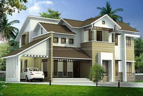 Kerala House, 2 Storey House Design, 2 Storey House, Kerala House Design, Kerala Houses, Craftsman Style House Plans, Modern Architecture House, Cool House Designs, Square Meter