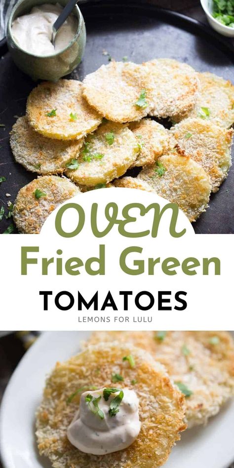 Fried Green Tomatoes Recipe Easy, Baked Green Tomatoes, Southern Fried Green Tomatoes, Fried Green Tomatoes Recipe, Ranch Dipping Sauce, Green Tomato Recipes, Chipotle Ranch, Fried Tomatoes, Fried Green