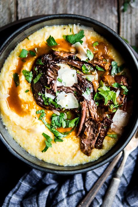 Italian pot roast is the kind of stick-to-your-ribs comfort food we crave when the temperatures drop. Tomatoes and pancetta add a deep and rich flavor that will make you come back for seconds. Delicious Pot Roast, Italian Pot Roast, Chuck Roast Recipes, Best Pot Roast, The Modern Proper, Modern Proper, Polenta Recipes, Recipes To Cook, One Pot Dinners