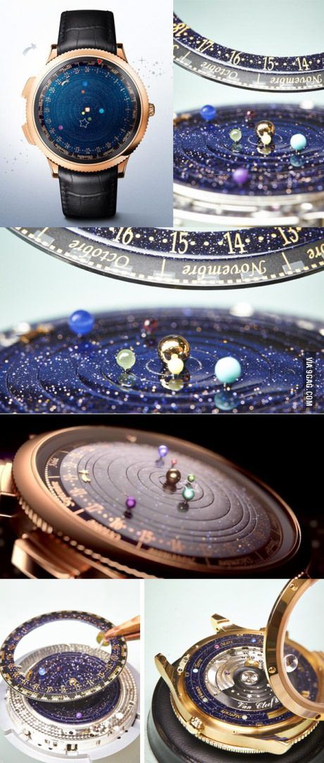 Astronomical Watch Gorgeously Depicts the Real-Time Orbits of Planets Astronomical Watch, Fantasy Jewelry, Diy Schmuck, Cute Jewelry, Real Time, Things To Buy, Astronomy, Sake, Bracelet Watch