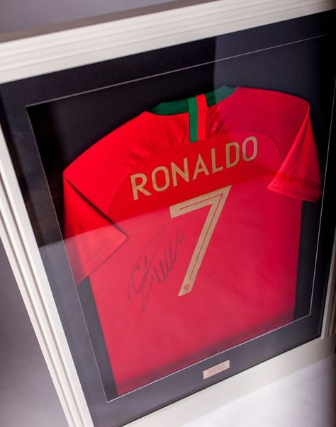 Frame Jersey Ideas, Cristiano Ronaldo Jersey, Jersey Frame, Football Jersey Frame, Soccer Ideas, Ronaldo Jersey, Jersey Ideas, Framed Jersey, Apartment Patio