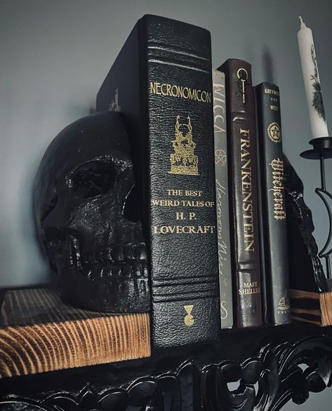 Goth Library, Vamp Goth, Gothic Library, Dark Academia Home, Gothic Academia, Goth House, Goth Houses, Gothic Books, Dark Witch