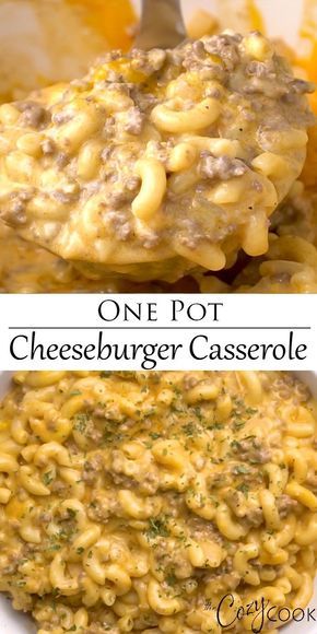 Dinner Recipe Ground Beef, Easy Macaroni, Homemade Hamburger, Cheeseburger Casserole, One Pot Meal, Homemade Hamburgers, Hamburger Helper, Beef Casserole Recipes, Easy Dinner Recipe