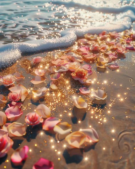 One of my first works that I loooove and want to show off again. Dreamy sea with rose petals 💕 . . #dreamy #rose #petals #sea #summer Angelic Aesthetic, Water Aesthetic, Divine Feminine Spirituality, Workout Routines For Beginners, Ethereal Aesthetic, Mermaid Pictures, Mermaid Aesthetic, Stylist Tattoos, Simple Iphone Wallpaper