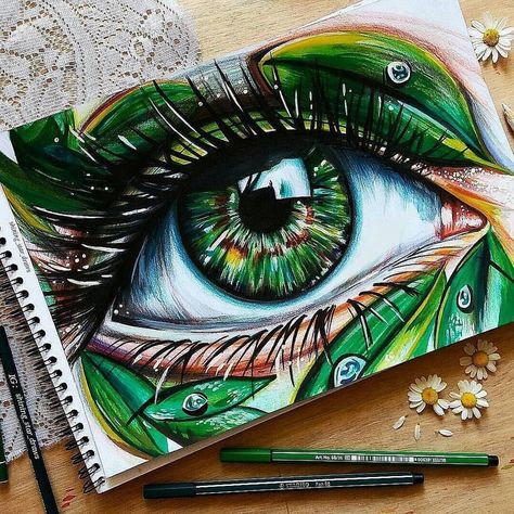 50 k mentions J’aime, 475 commentaires – Daily Awesome Arts 🎨 (@colors.hub) sur Instagram : « Rate this work 1-10 💚 . Follow us (@colors.hub) for more . By @shining_star_draws » Mata Manga, Ako Kresliť, Prismacolor Art, Colored Pencil Artwork, Want To Draw, Arte Sketchbook, Pencil Art Drawings, Art Drawings Sketches Creative, Diy Canvas Art Painting