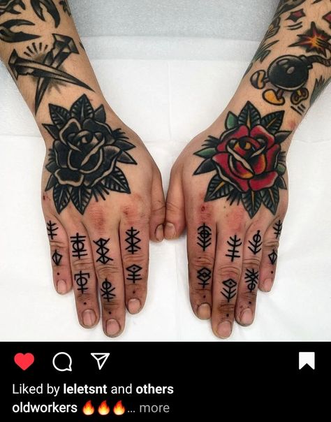 American Traditional Hand Tattoos Men, Trad Hand Tattoo, Old School Tattoo Hand, Hand Tattoos Traditional, Hand Traditional Tattoo, Old School Hand Tattoo, American Traditional Hand Tattoos, Traditional Hand Tattoos, Traditional Tattoo Drawings