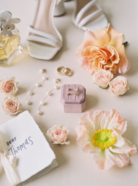 What Items to Include in Your Detail Flat Lay Photos — Color and Beam Wedding Flat Lay Details, Flower Flat Lay, Wedding Flatlay, Wedding Flat Lay, Aggie Ring, Groomsmen Party, Flat Lay Photos, Wedding Details Photography, Wedding Flowers Summer