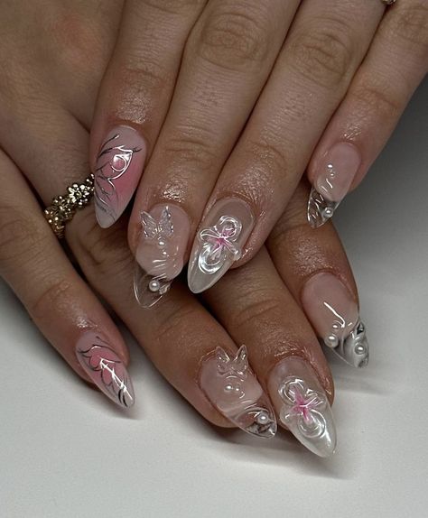 Sparkly Acrylic Nails, Glazed Nails, Honey Glazed, Manicure Inspiration, Glamour Nails, Pointed Nails, Pretty Nail Designs, Pretty Gel Nails, Really Cute Nails