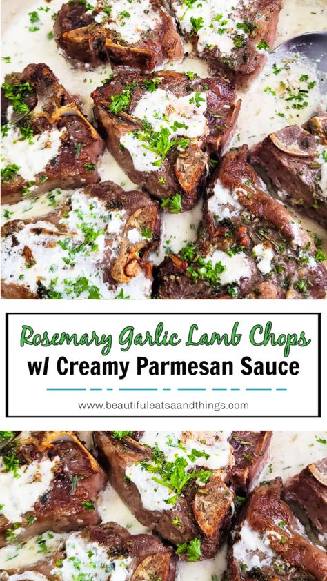 Lamb Chop Recipes With Sauce, Creamy Lamb Chops, Stuffed Lamb Chops, Lamb Chop Sides Recipes, Boneless Lamb Chop Recipes, Lamb Chops Sauce, Lamb Chop Sauce Recipe, Lamb Sirloin Chops Recipes, Lamb Chop Sauce