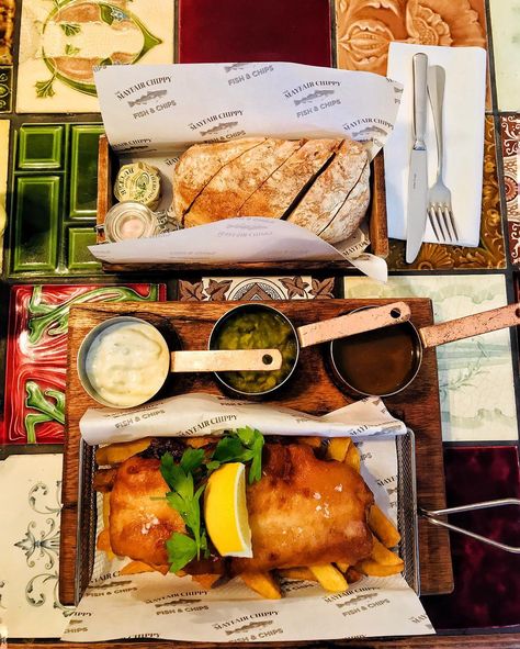 Shiladitya Banerjee on Instagram: “When in London, have fish and chips, from Mayfair Chippy if you can. . . . . #londondiaries #travelgram #londonphotography #foodporn…” London Photography, Fish And Chips, Cheese Board, In London, Chips, Fish, London, Canning, Travel