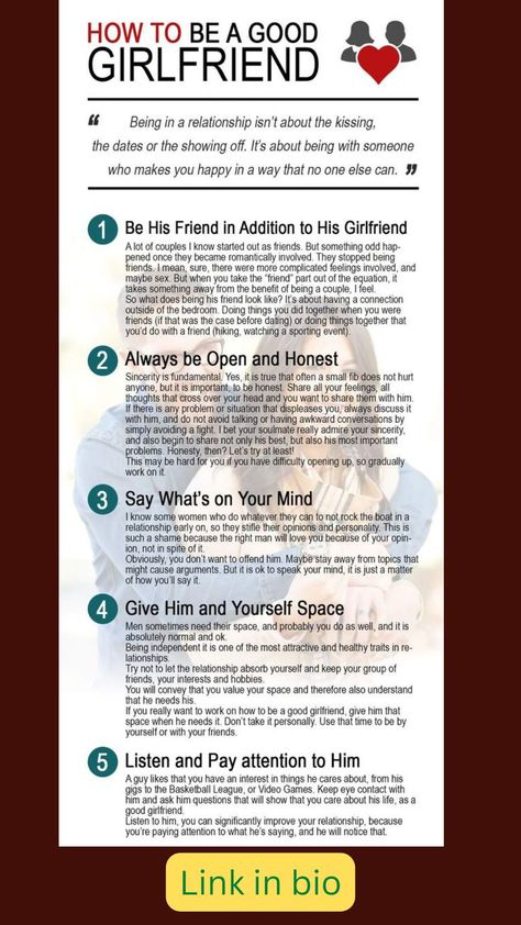 How to be a good girlfriend Be A Good Girlfriend, Good Girlfriend, Goals Relationship, Relationship Quotes For Him, Secret Relationship, Relationship Dynamics, Relationship Psychology, Relationship Questions, Be With Someone