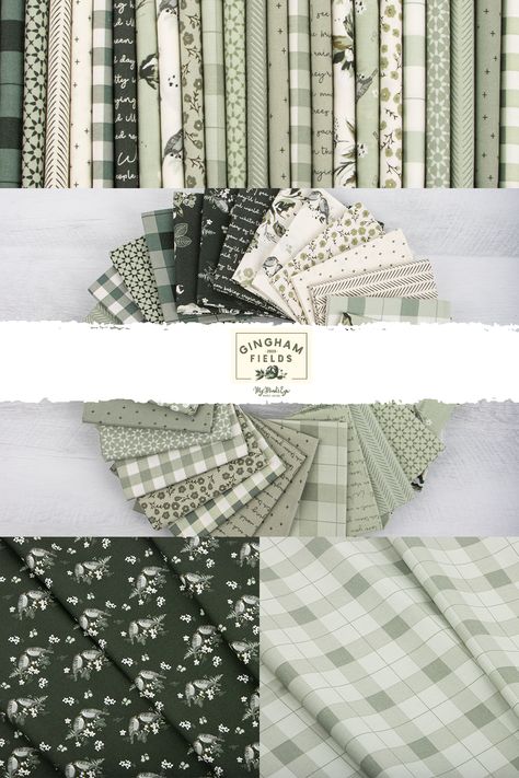 Introducing Gingham Fields by My Mind's Eye Inc. for Riley Blake Designs Quilting With Plaid Fabric, Gingham Fabric Quilt, Farm Print Fabric, Fab Farm Quilt Pattern, Riley Blake Fabric Collections, Linen Gingham Fabric, French Quilt, Designer Fabric Collections, Tent Fabric